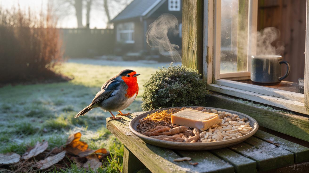 Koude roodborstjes in de tuin: zet dit vandaag neer en ze komen elke ochtend trouw terug